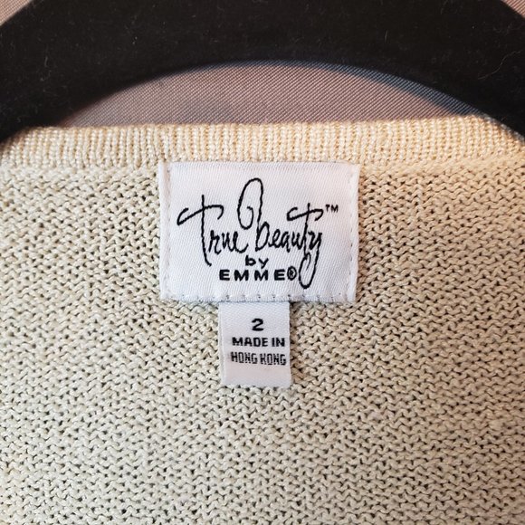 True Beauty by Emme Women's Size 2 Plus (XL) embroidered sleeves Sweater Jacket - Picture 10 of 15